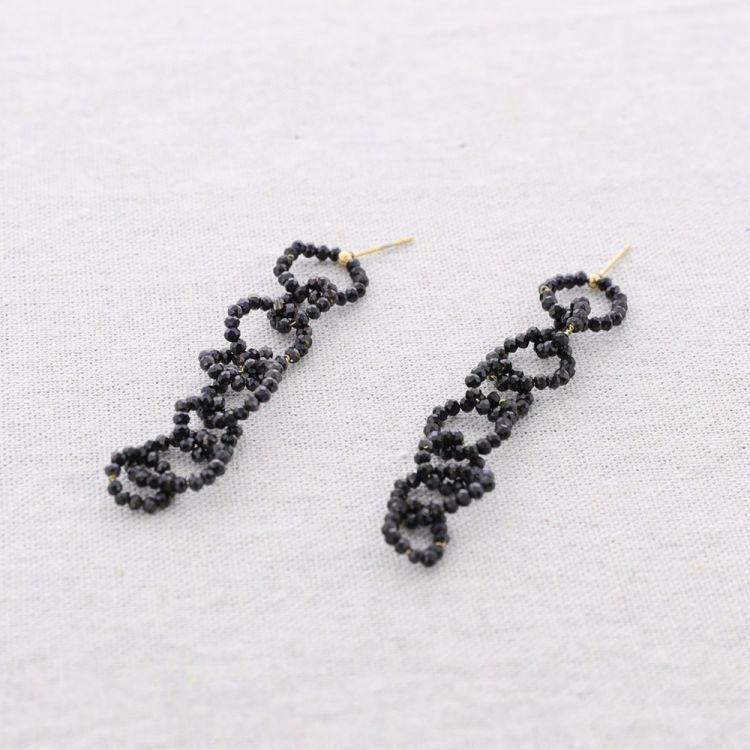 STEEL EARRINGS WITH CRYSTALS