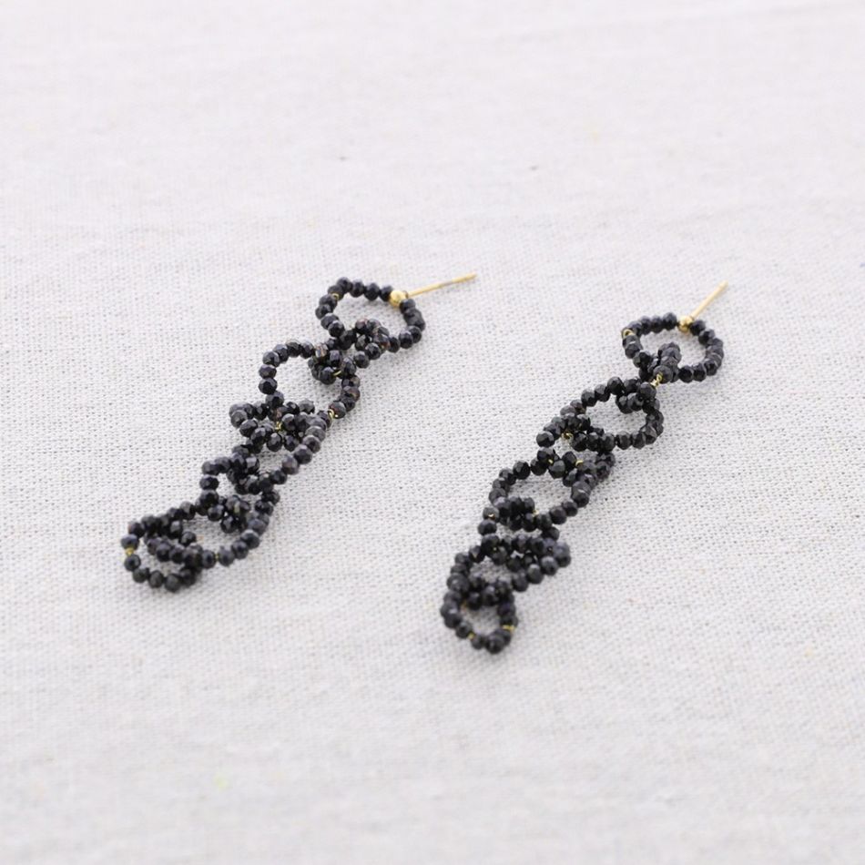 PENDIENTES ACERO AROS CRISTALES