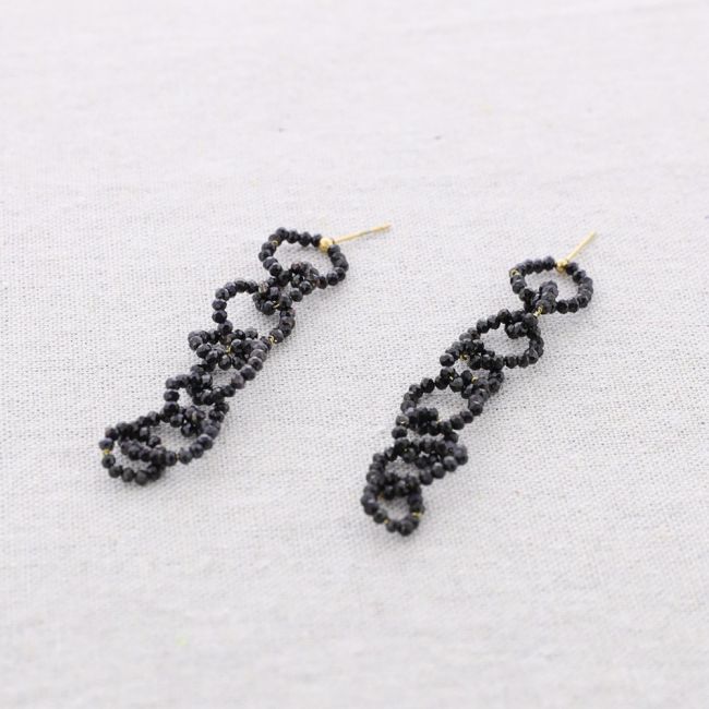 PENDIENTES ACERO AROS CRISTALES