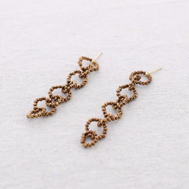 PENDIENTES ACERO AROS CRISTALES