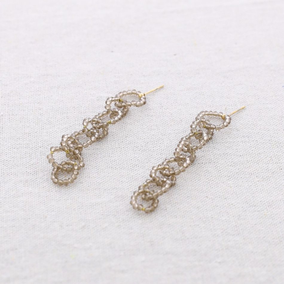 STEEL EARRINGS WITH CRYSTALS