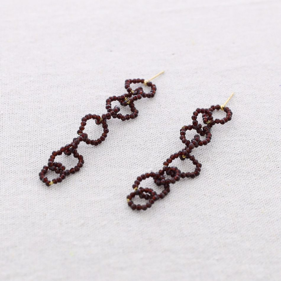 PENDIENTES ACERO AROS CRISTALES