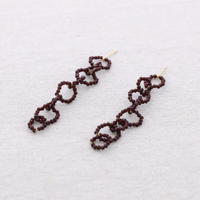 STEEL EARRINGS WITH CRYSTALS