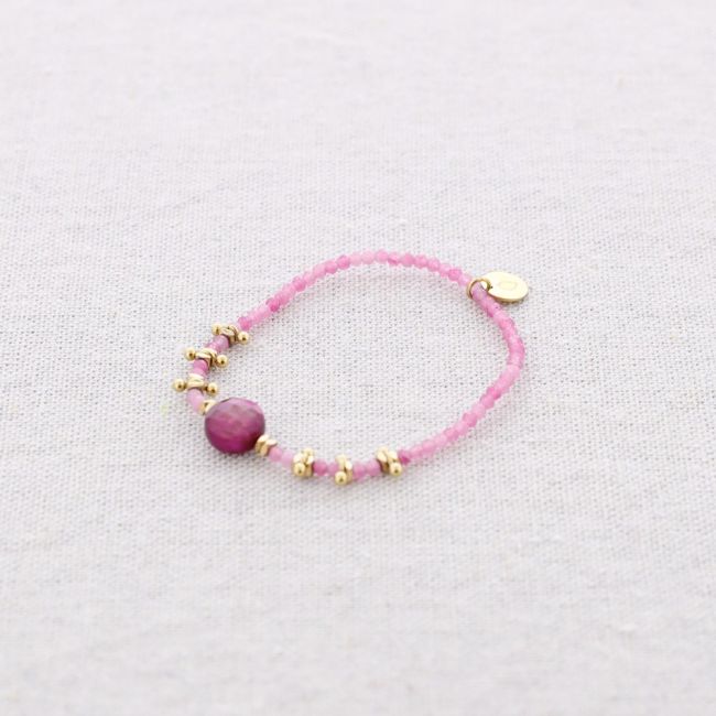 PULSERA ELÁSTICA ACERO PIEDRAS