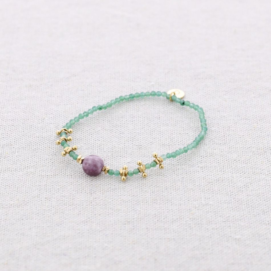 STEEL ELASTIC BRACELET WITH STONES