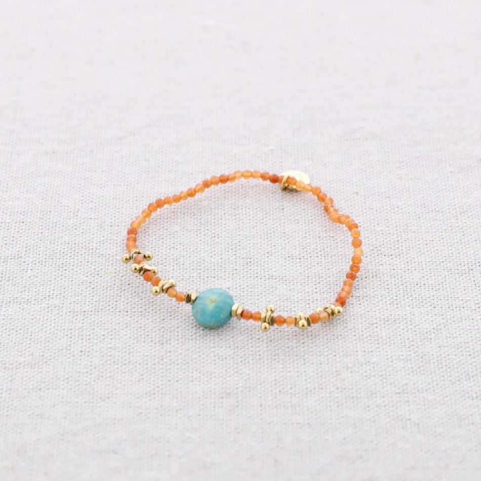 PULSERA ELÁSTICA ACERO PIEDRAS