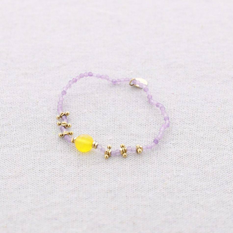 PULSERA ELÁSTICA ACERO PIEDRAS
