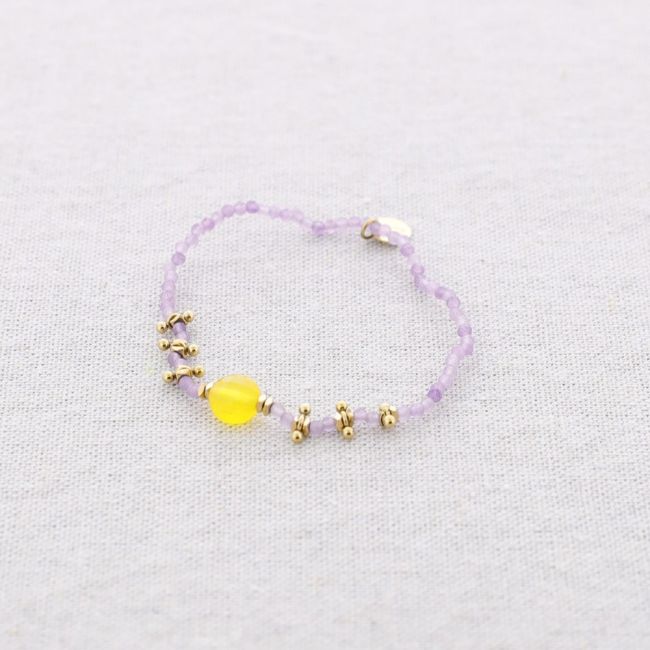 PULSERA ELÁSTICA ACERO PIEDRAS