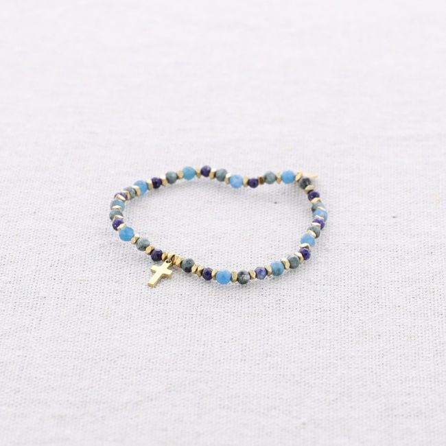 PULSERA ELÁSTICA ACERO PIEDRAS