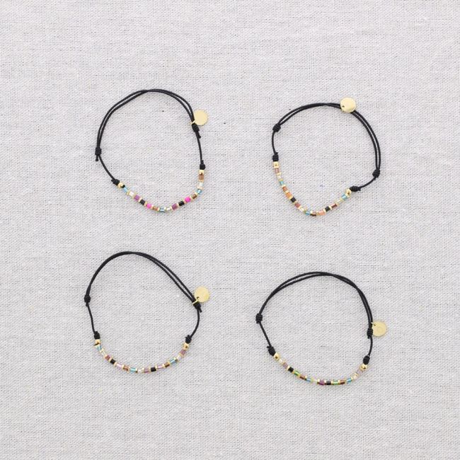 STEEL ELASTIC BRACELET WITH MIYUKI BEADS