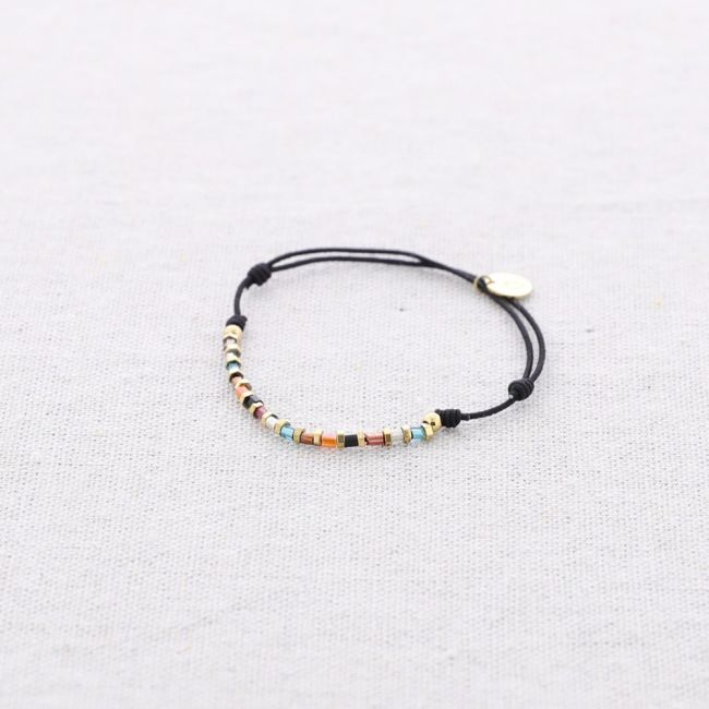 STEEL ELASTIC BRACELET WITH MIYUKI BEADS