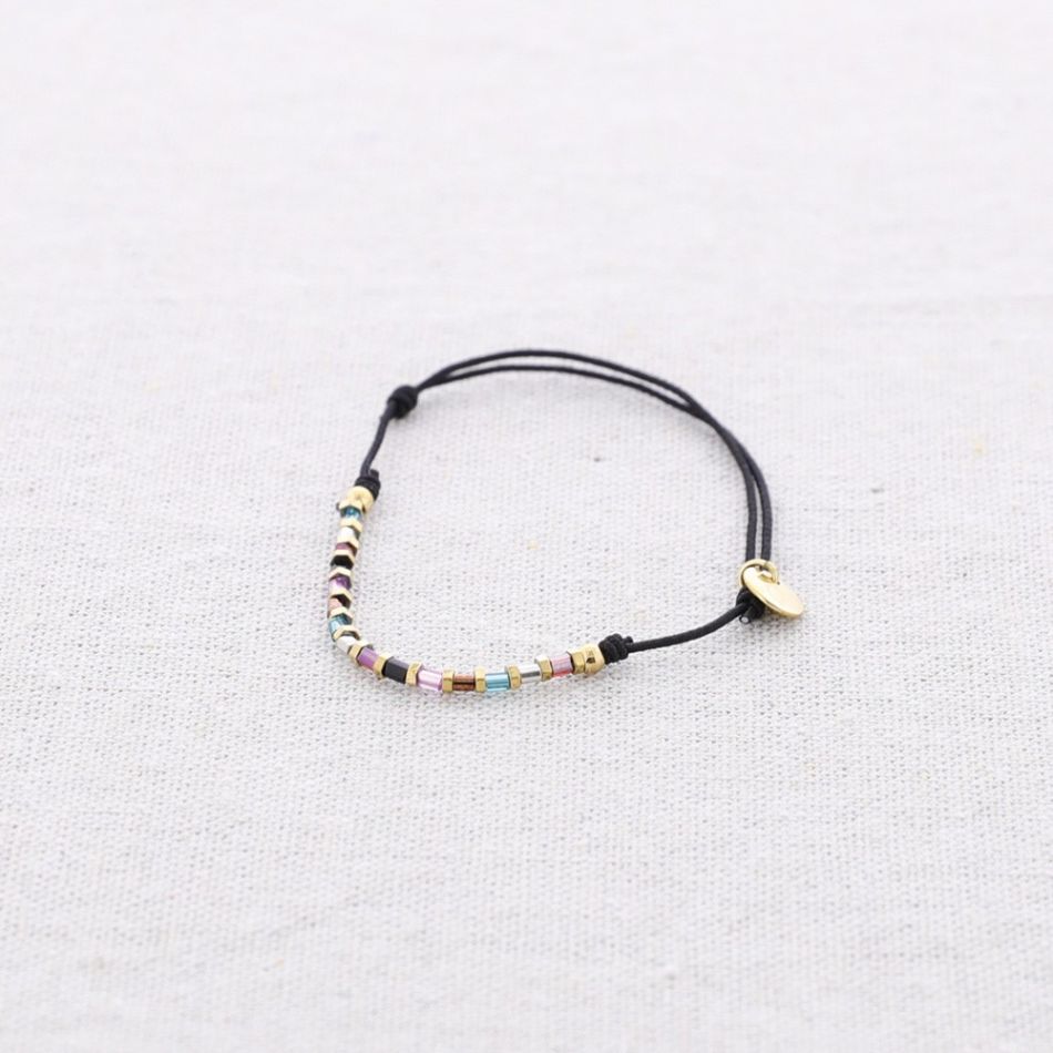 STEEL ELASTIC BRACELET WITH MIYUKI BEADS