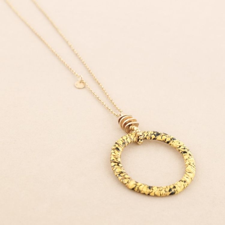LONG PYTHON RING PENDANT NECKLACE
