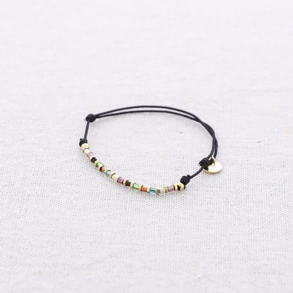 STEEL ELASTIC BRACELET WITH MIYUKI BEADS