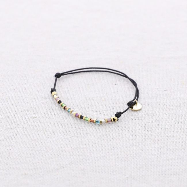 PULSERA ELÁSTICA ACERO CUENTAS MIYUKI