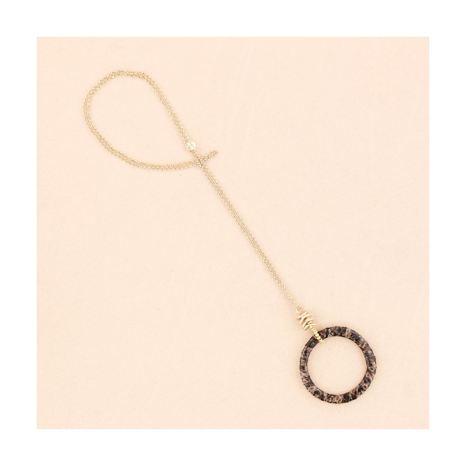 LONG PYTHON RING PENDANT NECKLACE