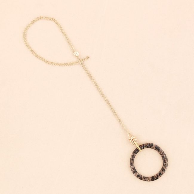LONG PYTHON RING PENDANT NECKLACE