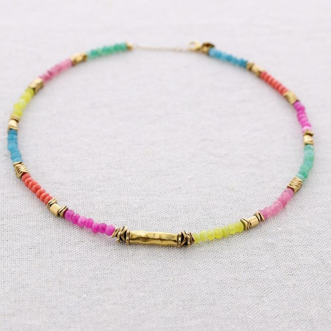 STONES STEEL NECKLACE