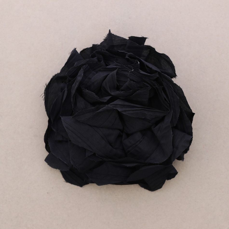 BROCHE FLOR TELA FRUNCIDA 17CM