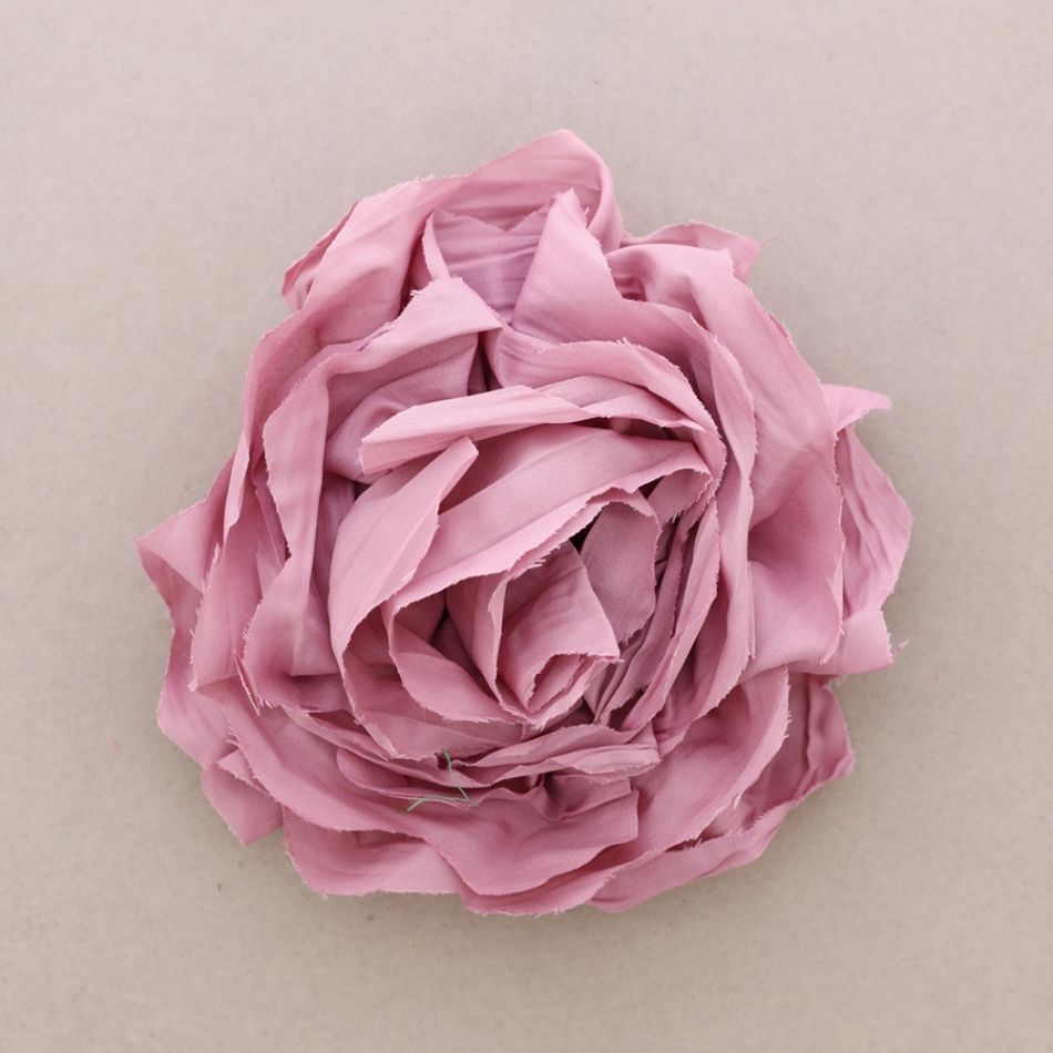 BROCHE FLOR TELA FRUNCIDA 17CM