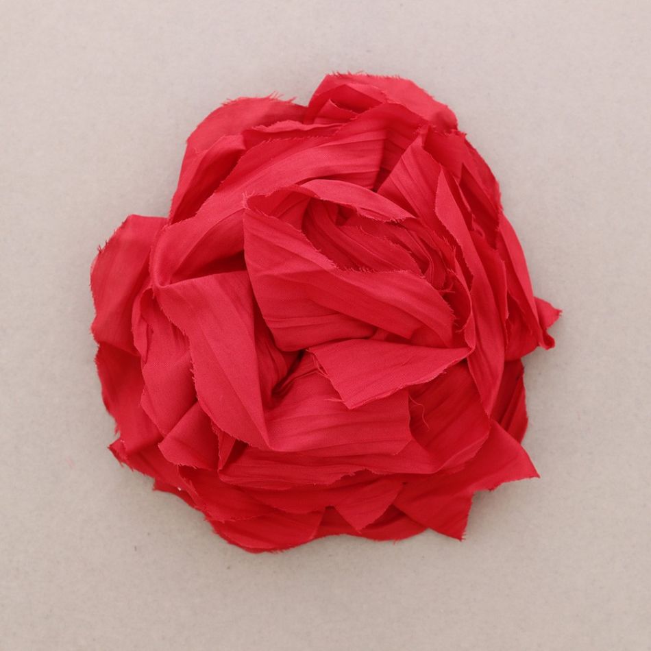 BROCHE FLOR TELA FRUNCIDA 17CM