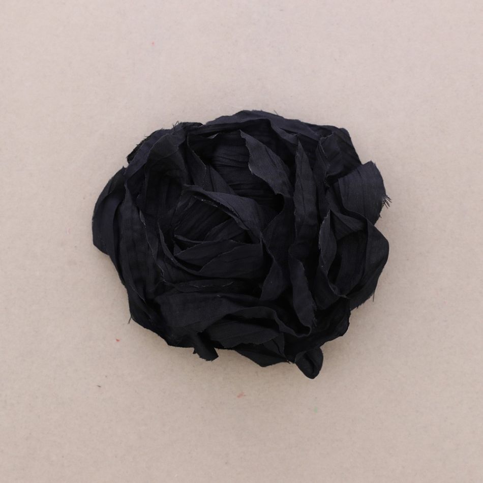 BROCHE FLOR TELA FRUNCIDA 14CM