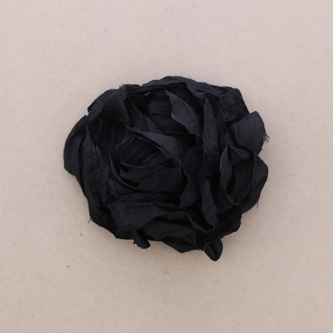 BROCHE FLOR TELA FRUNCIDA 14CM