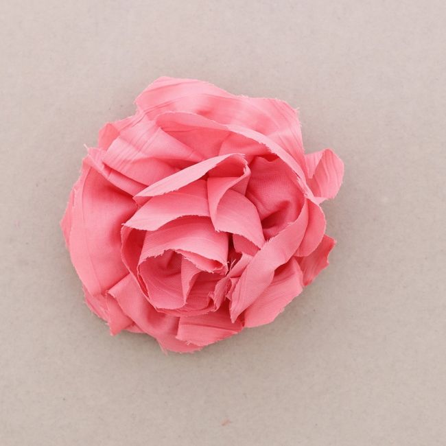 BROCHE FLOR TELA FRUNCIDA 9CM
