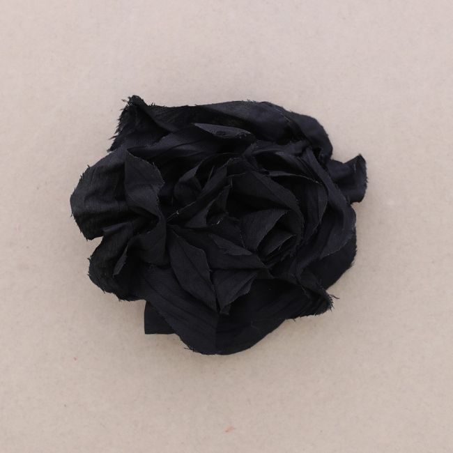 BROCHE FLOR TELA FRUNCIDA 9CM