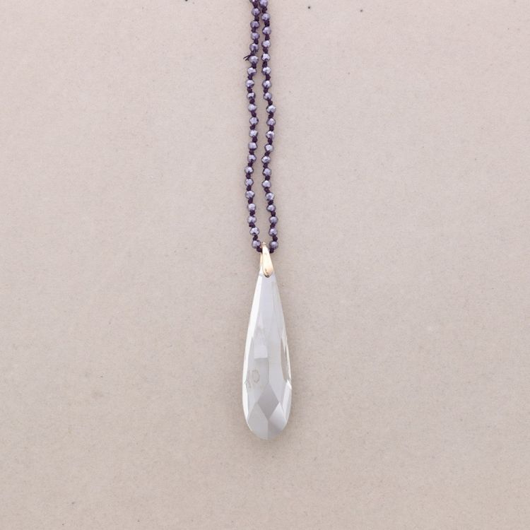 LONG PENDANT CRYSTAL BALL NECKLACE