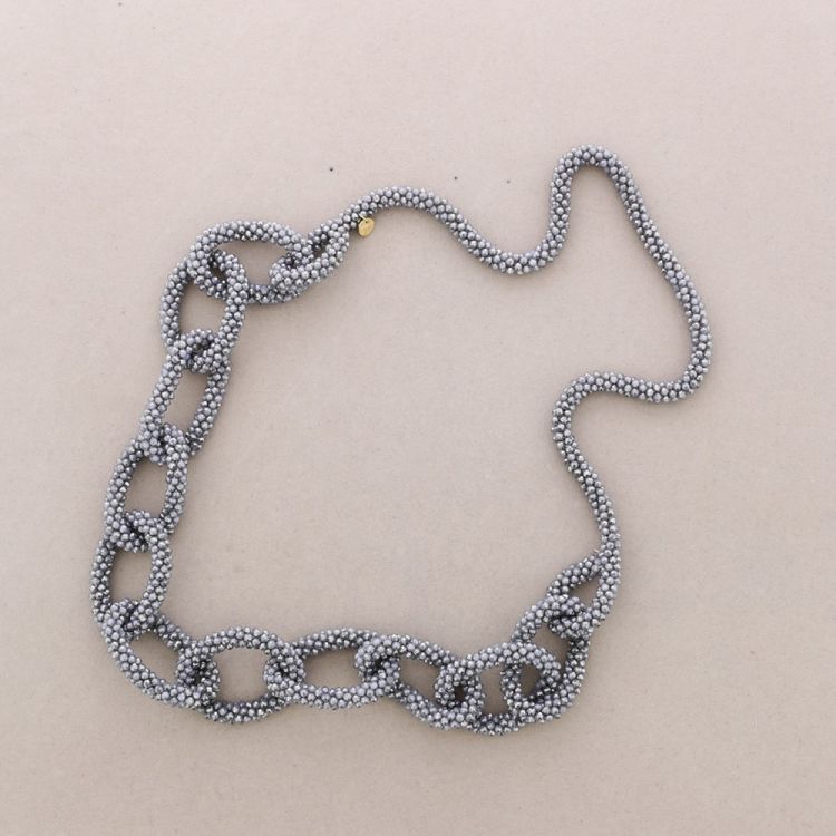 COLLAR LARGO ESLABONES CRISTALES FACETADOS 2