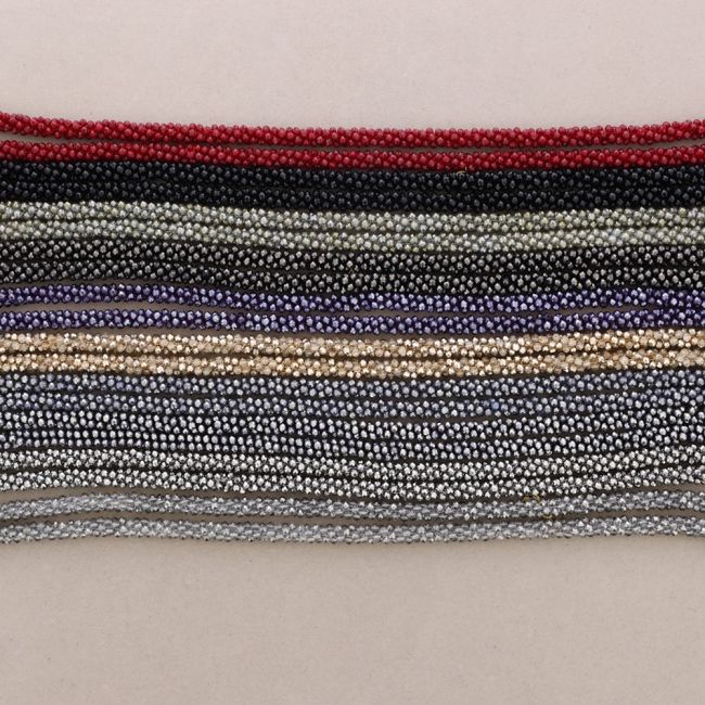 LONG NECKLACE FACETED CRYSTALS 1.2M*4MM
