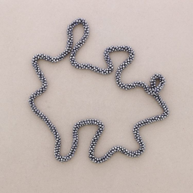 LONG NECKLACE FACETED CRYSTALS 1.2M*4MM 2