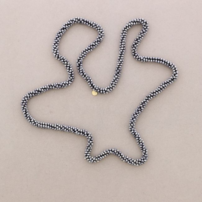 COLLAR LARGO CRISTALES FACETADOS 1.2M*4MM
