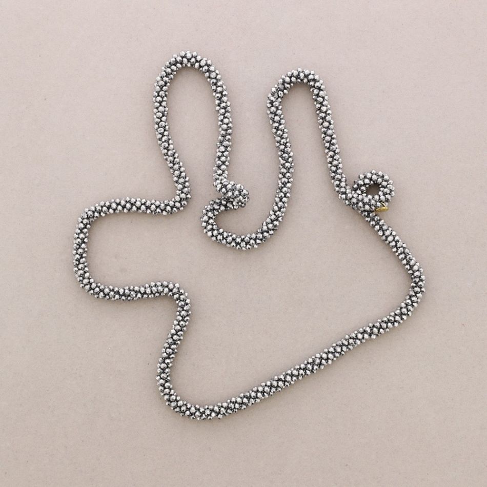 LONG NECKLACE FACETED CRYSTALS 1.2M*4MM