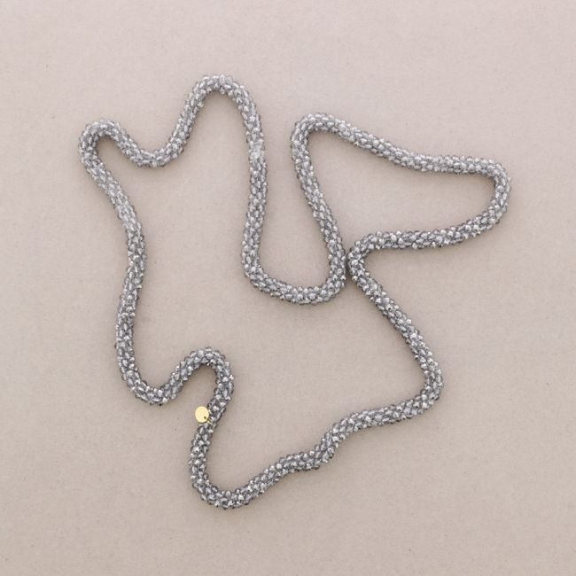 LONG NECKLACE FACETED CRYSTALS 1.2M*4MM
