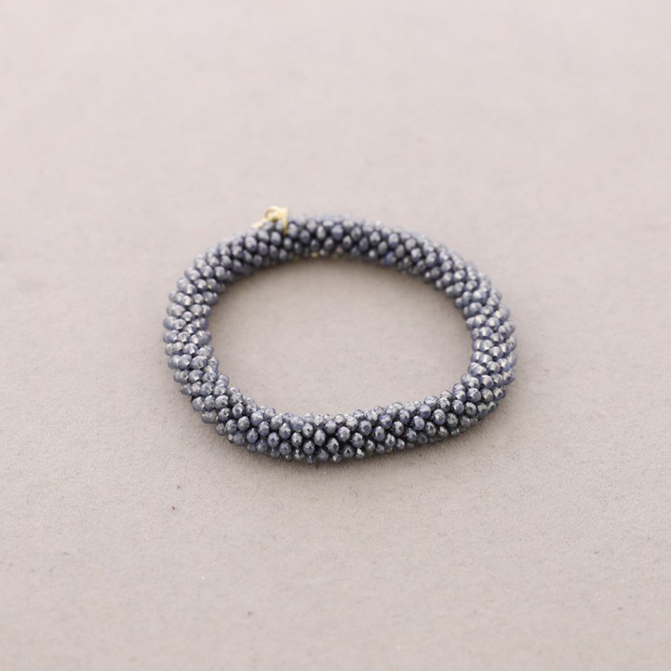 ELASTIC BRACELET WITH FACETED BEADS