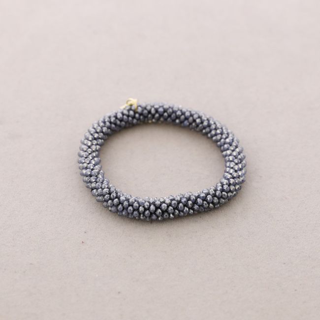 ELASTIC BRACELET WITH FACETED BEADS