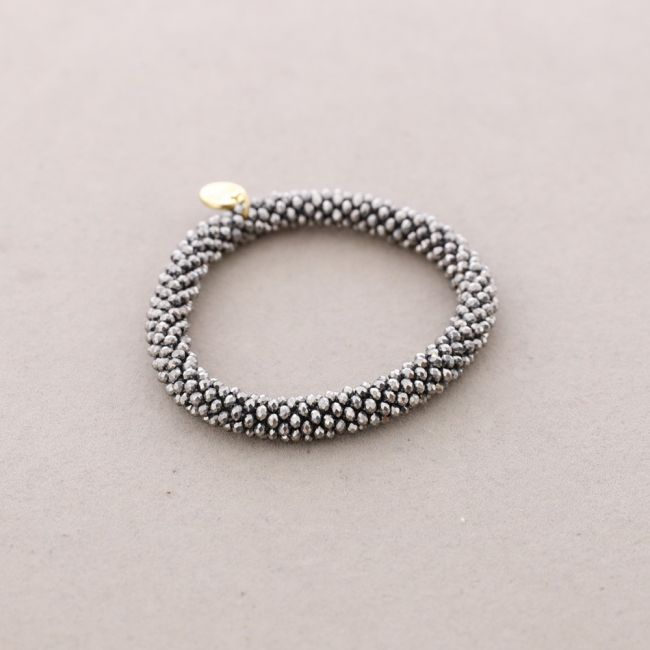 ELASTIC BRACELET WITH FACETED BEADS