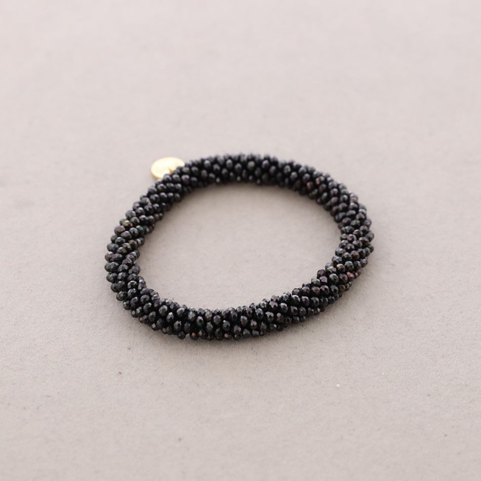ELASTIC BRACELET WITH FACETED BEADS