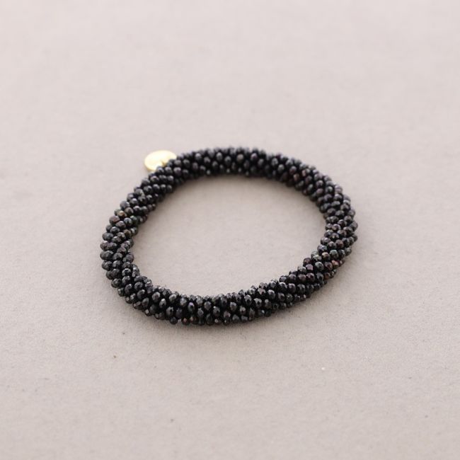 ELASTIC BRACELET WITH FACETED BEADS