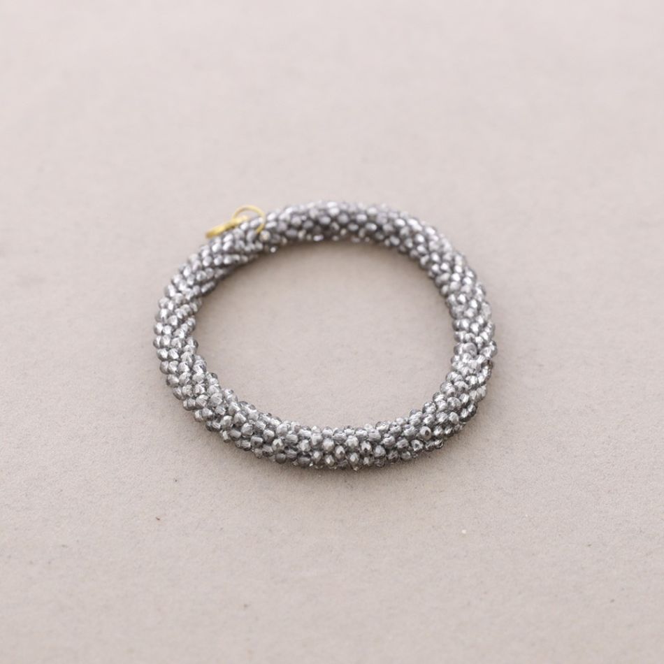 ELASTIC BRACELET WITH FACETED BEADS