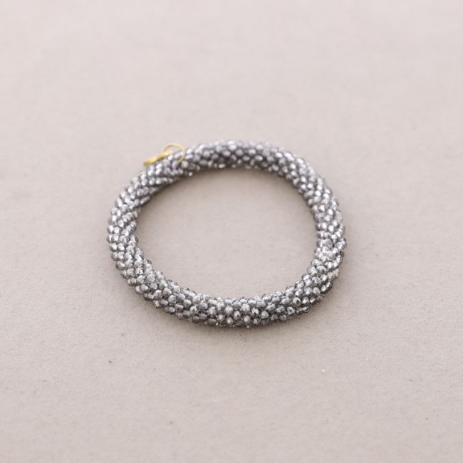ELASTIC BRACELET WITH FACETED BEADS
