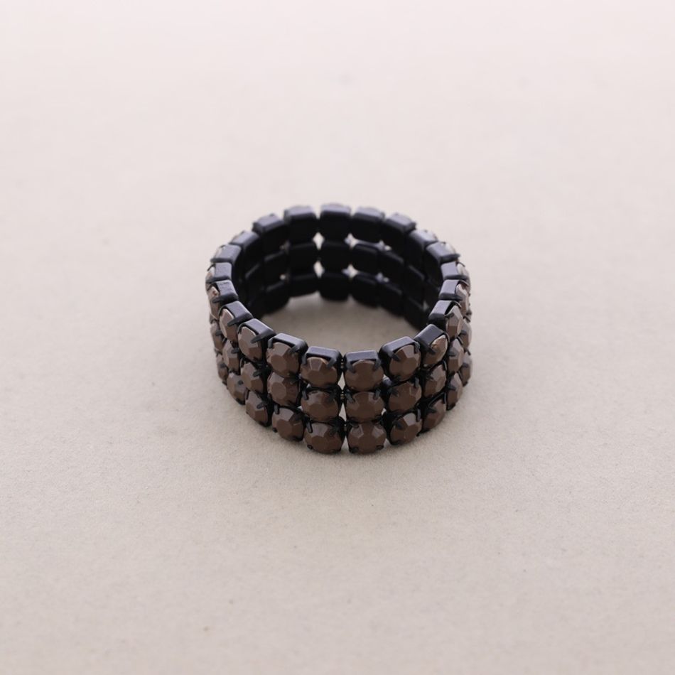 PULSERA CUENTAS FACETADAS 3 FILAS