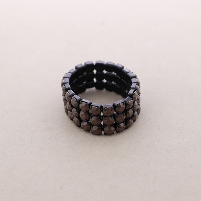 PULSERA CUENTAS FACETADAS 3 FILAS