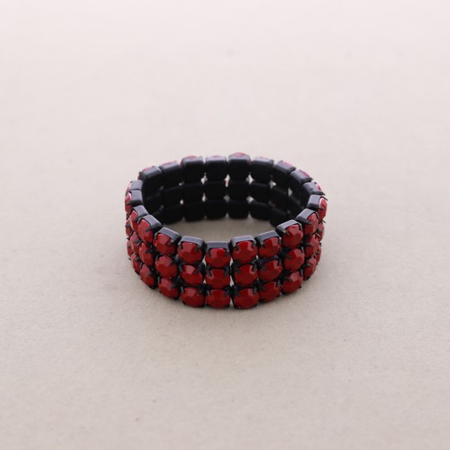 3 ROW FACETED BEADS BRACELET