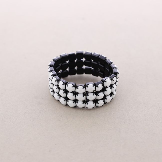 3 ROW FACETED BEADS BRACELET