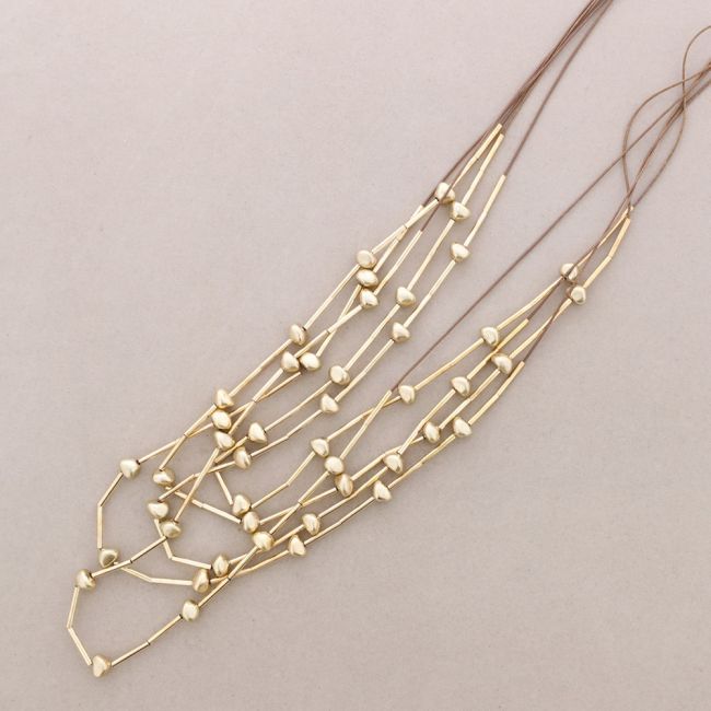LONG NECKLACE WITH METAL BEADS