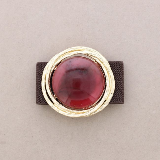 RESIN METAL MEDALLION ELASTIC BRACELET