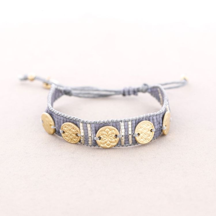 MACRAMÉ BRACELET WITH MIYUKI BEADS METAL ORNAMENTS 2